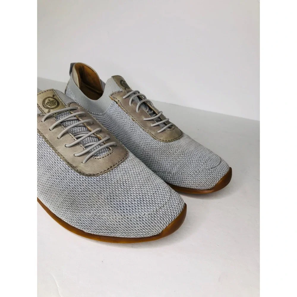 Born Handcrafted Footwear Gray Fabric Leather Accent Sneakers‎ 11.5M